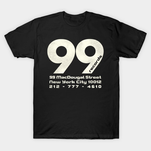 99 RECORDS // 80s Defunct Music Label T-Shirt by darklordpug